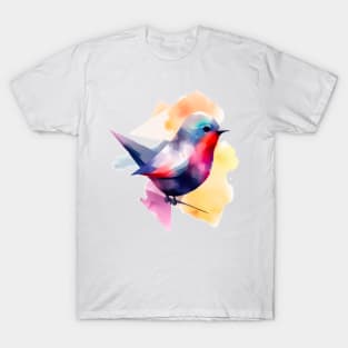 Bird watercolor simple illustration T-Shirt